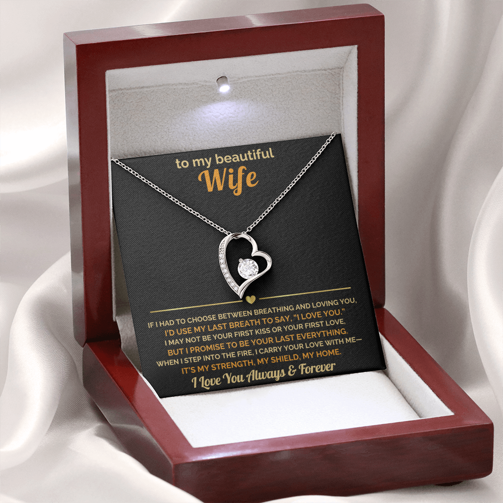 Firefighter Wife Gift – “I Carry Your Love With Me” Necklace Fire Wife Christmas Jewelry Fireman Gifts for Her