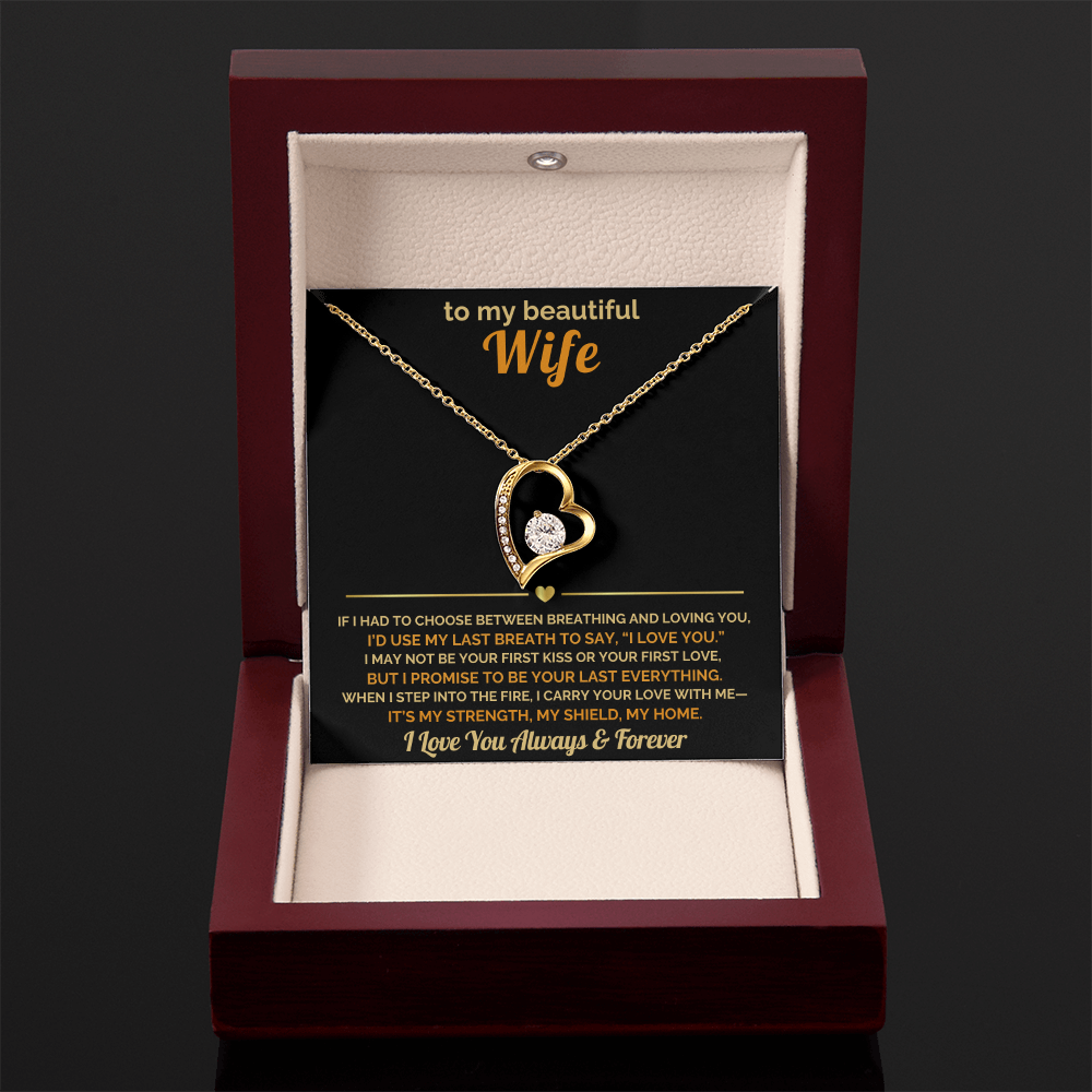 Firefighter Wife Gift – “I Carry Your Love With Me” Necklace Fire Wife Christmas Jewelry Fireman Gifts for Her