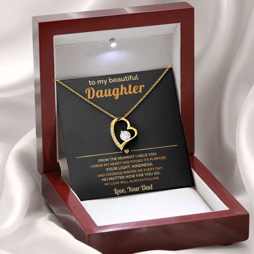 To My Daughter – Sparkling Necklace Gift From Dad