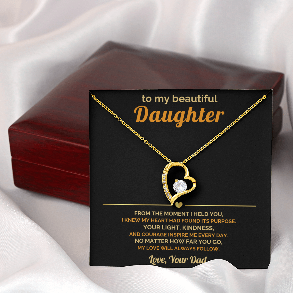 To My Daughter – Sparkling Necklace Gift From Dad