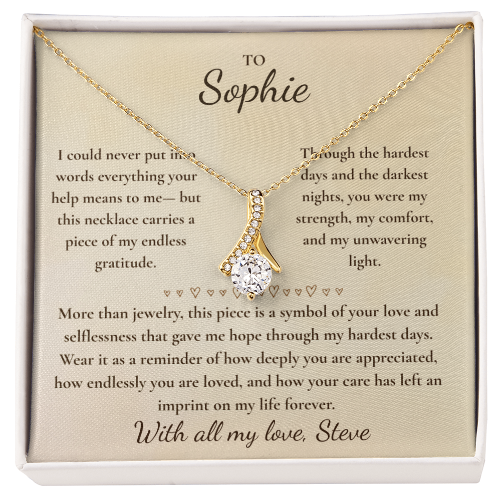Personalized Caregiver Appreciation Necklace – Caregiver Gifts for Women | Thank You Gifts for Nurses, Hospice & Wife Caregivers | Gift for Caregiver