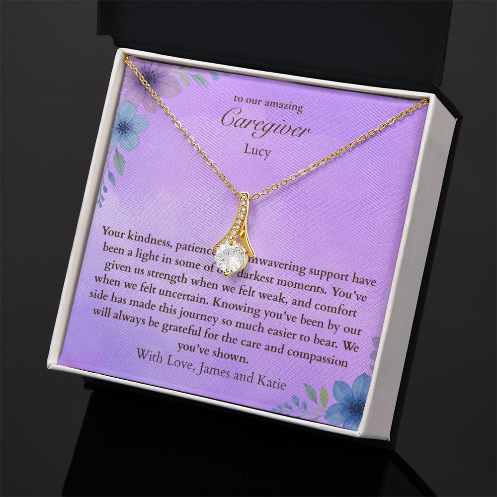 Personalized Caregiver Necklace – Heartfelt Appreciation for Nurses, Hospice Workers, and Caregivers