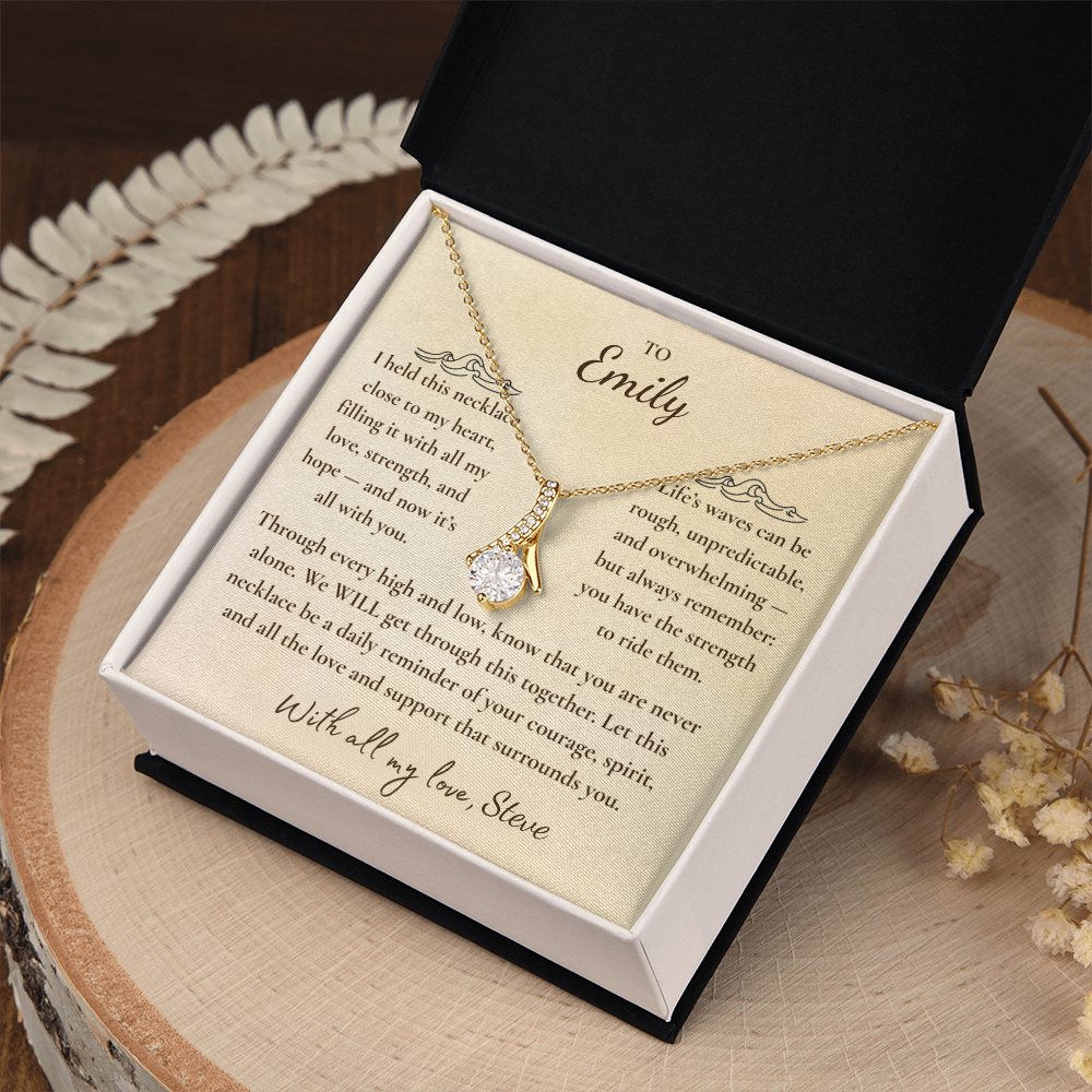 Personalized Chemo Support Jewelry – Resilience Gift for Cancer Patients | Post-Surgery Strength Pendant | Healing Cancer Journey Necklace
