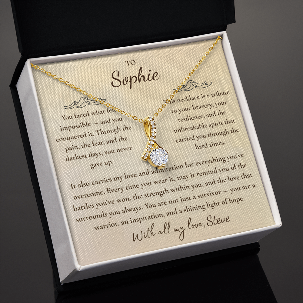 Personalized Cancer Survivor Gift – Cancer Free Jewelry | Personalized Warrior Necklace | Healing Journey & Recovery Celebration Pendant