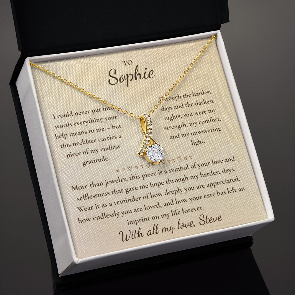 Personalized Caregiver Appreciation Necklace – Caregiver Gifts for Women | Thank You Gifts for Nurses, Hospice & Wife Caregivers | Gift for Caregiver