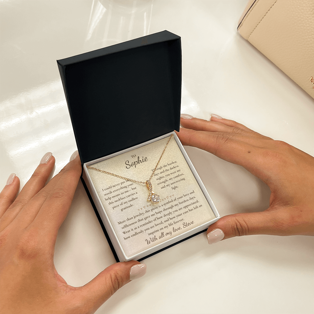 Personalized Caregiver Appreciation Necklace – Caregiver Gifts for Women | Thank You Gifts for Nurses, Hospice & Wife Caregivers | Gift for Caregiver