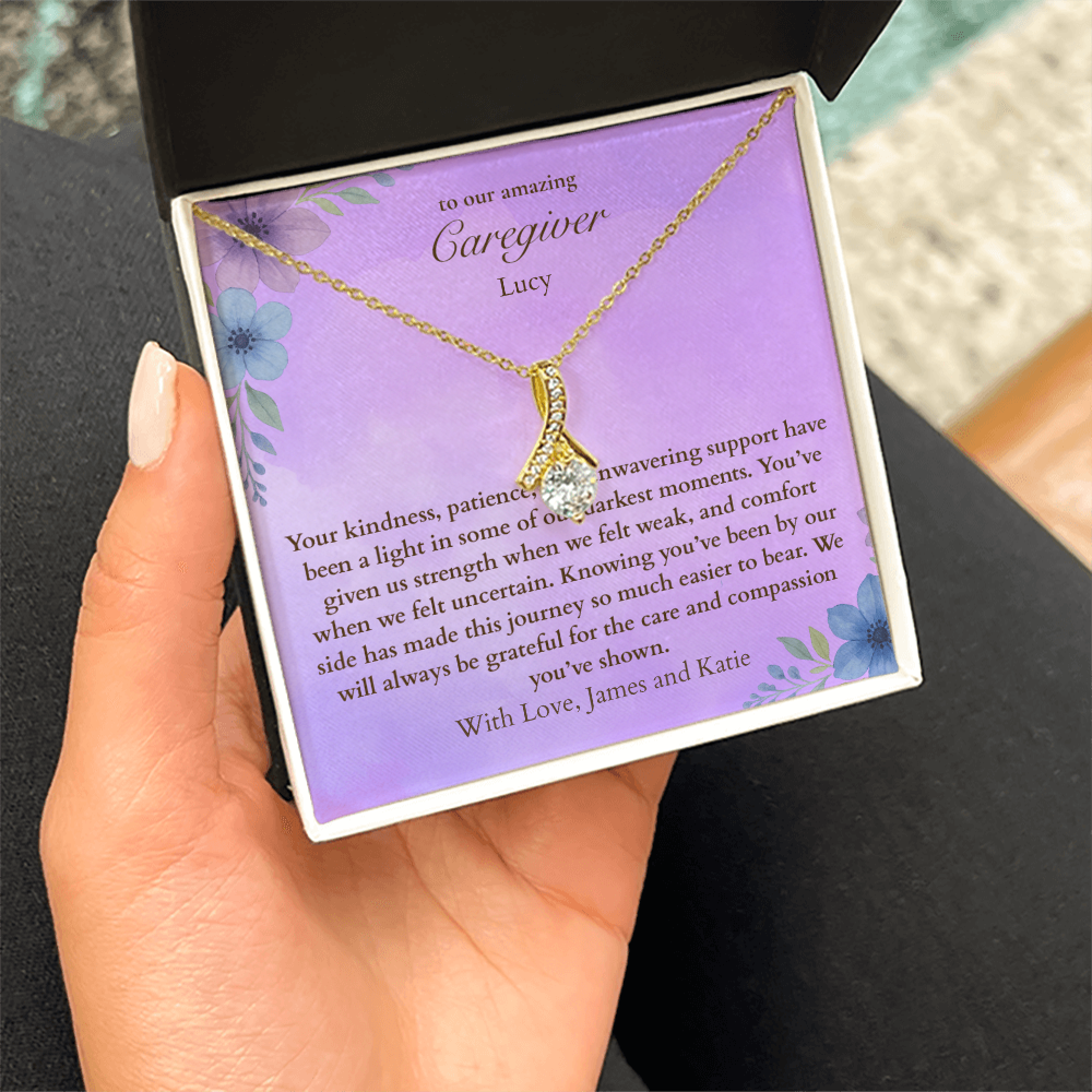 Personalized Caregiver Necklace – Heartfelt Appreciation for Nurses, Hospice Workers, and Caregivers