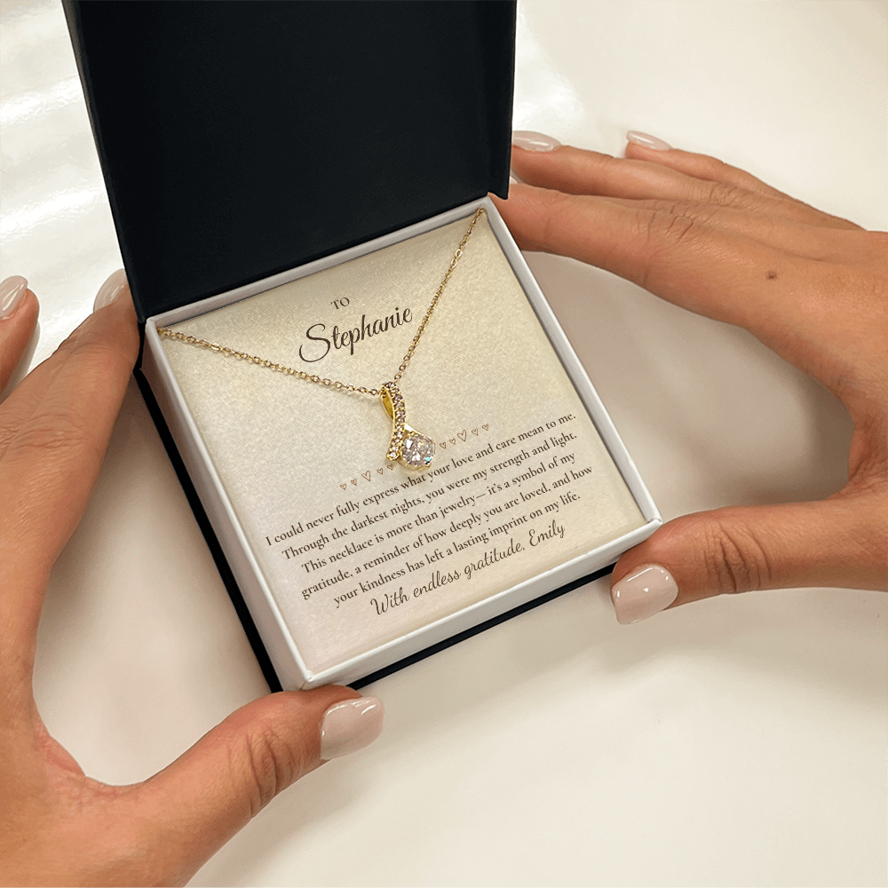 Personalized Caregiver Necklace - Thank You Gifts for Nurses | Wife & Hospice Caregiver Appreciation Jewelry
