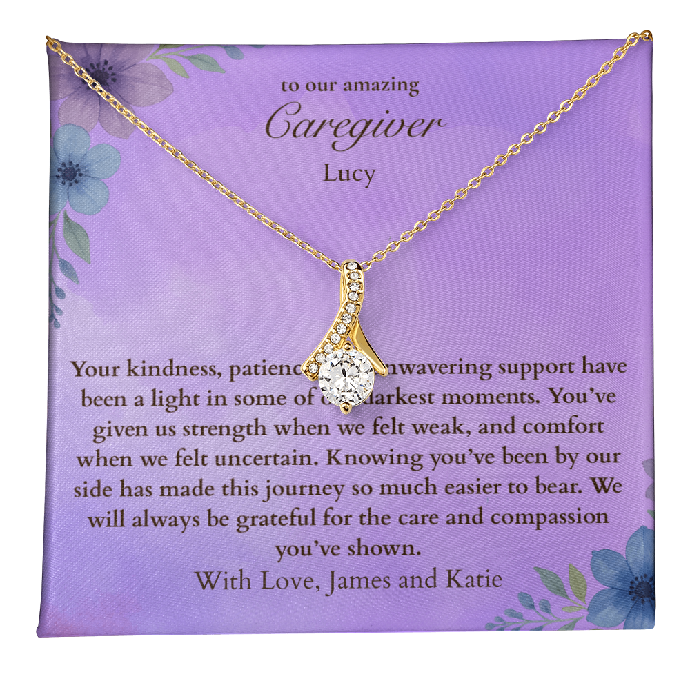 Personalized Caregiver Necklace – Heartfelt Appreciation for Nurses, Hospice Workers, and Caregivers