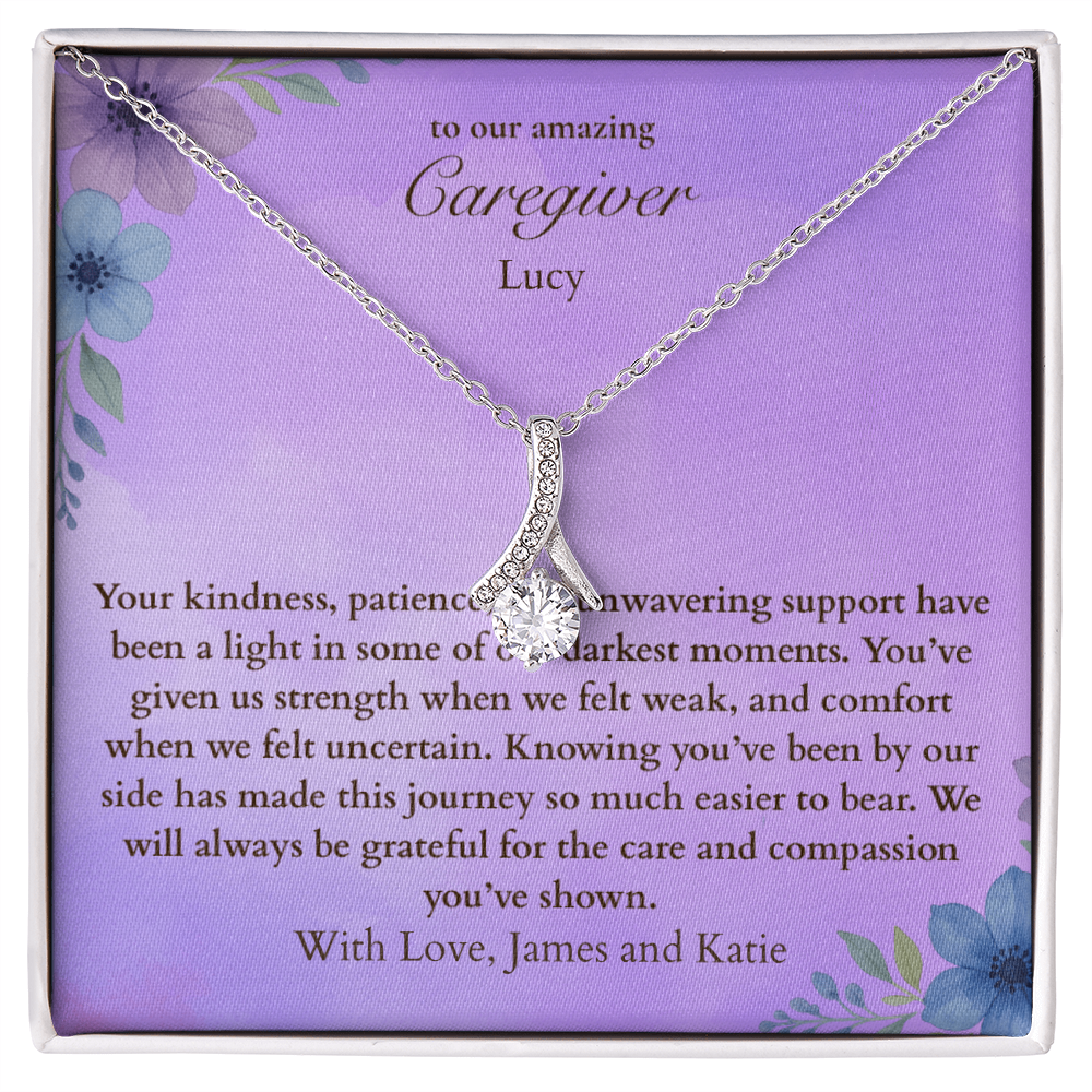 Personalized Caregiver Necklace – Heartfelt Appreciation for Nurses, Hospice Workers, and Caregivers