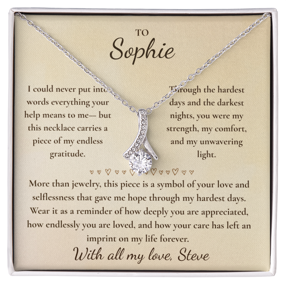 Personalized Caregiver Appreciation Necklace – Caregiver Gifts for Women | Thank You Gifts for Nurses, Hospice & Wife Caregivers | Gift for Caregiver