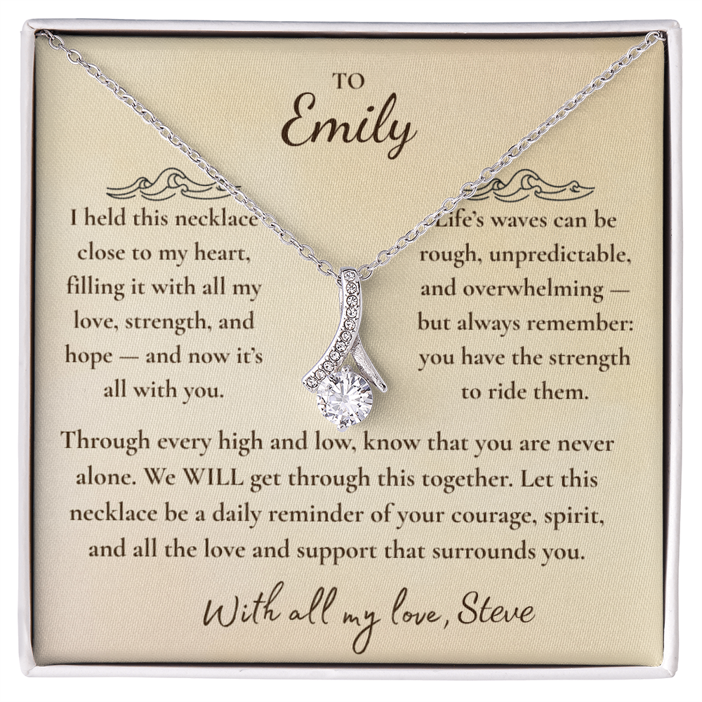 Personalized Chemo Support Jewelry – Resilience Gift for Cancer Patients | Post-Surgery Strength Pendant | Healing Cancer Journey Necklace
