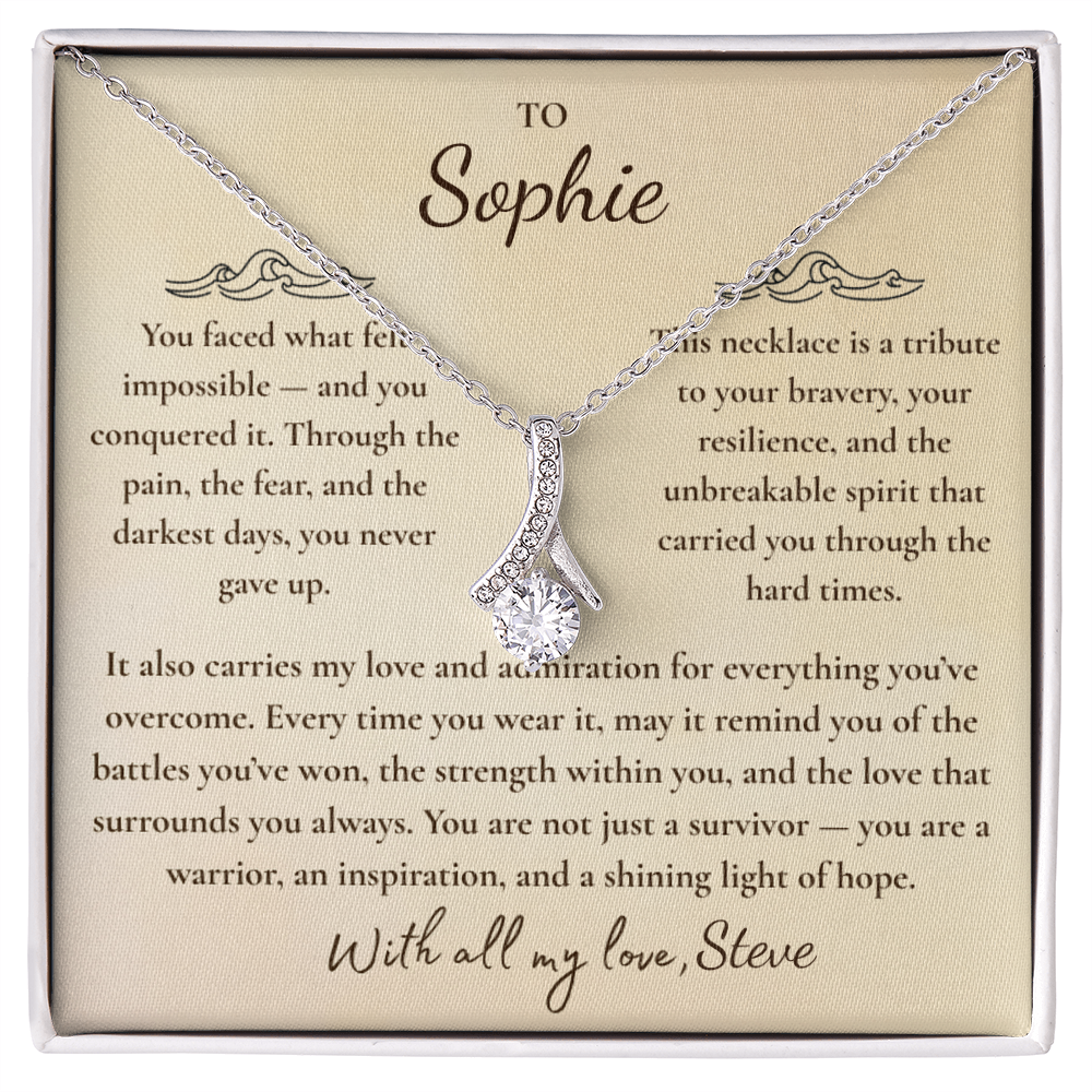 Personalized Cancer Survivor Gift – Cancer Free Jewelry | Personalized Warrior Necklace | Healing Journey & Recovery Celebration Pendant
