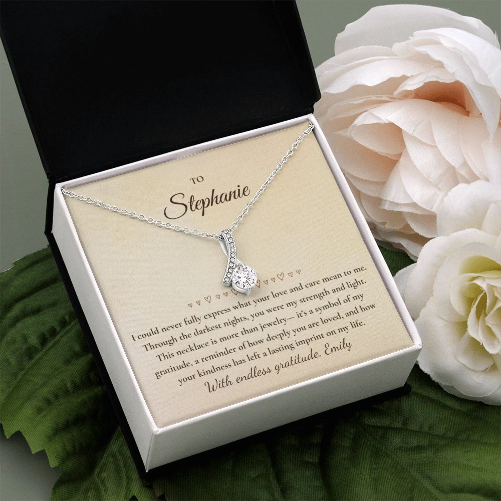 Personalized Caregiver Necklace - Thank You Gifts for Nurses | Wife & Hospice Caregiver Appreciation Jewelry