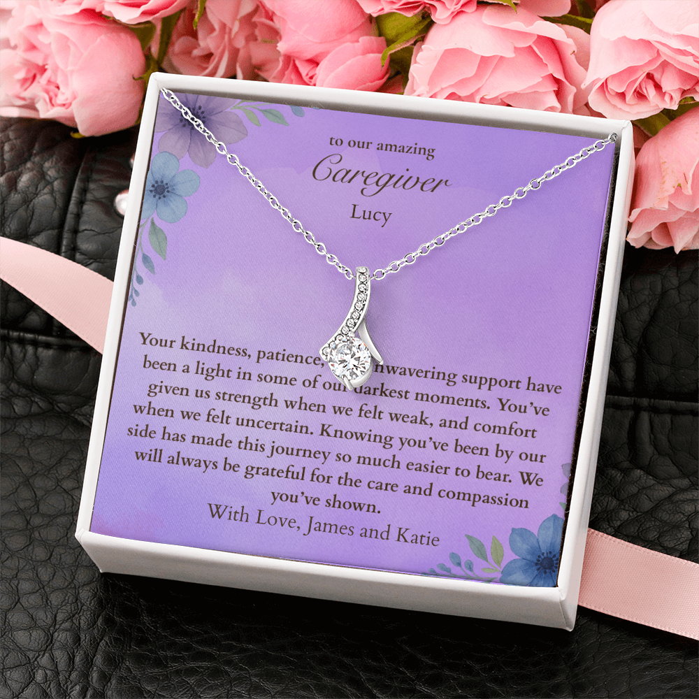 Personalized Caregiver Necklace – Heartfelt Appreciation for Nurses, Hospice Workers, and Caregivers