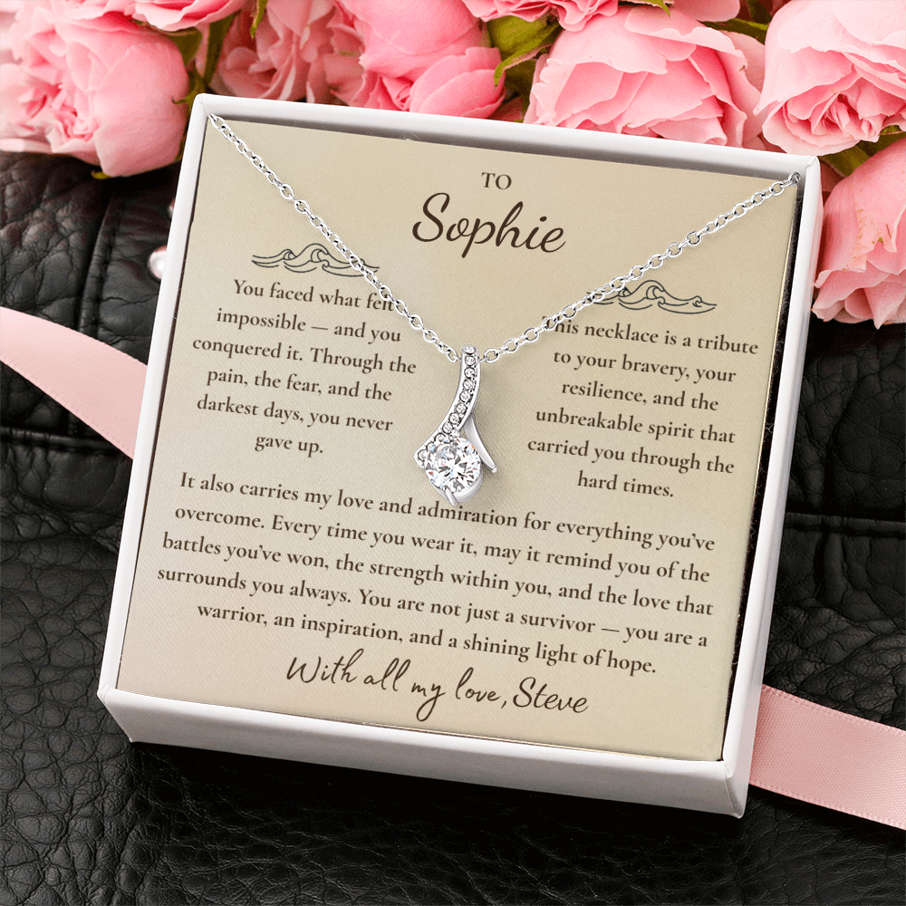 Personalized Cancer Survivor Gift – Cancer Free Jewelry | Personalized Warrior Necklace | Healing Journey & Recovery Celebration Pendant