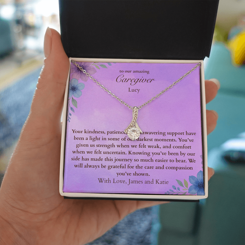 Personalized Caregiver Necklace – Heartfelt Appreciation for Nurses, Hospice Workers, and Caregivers