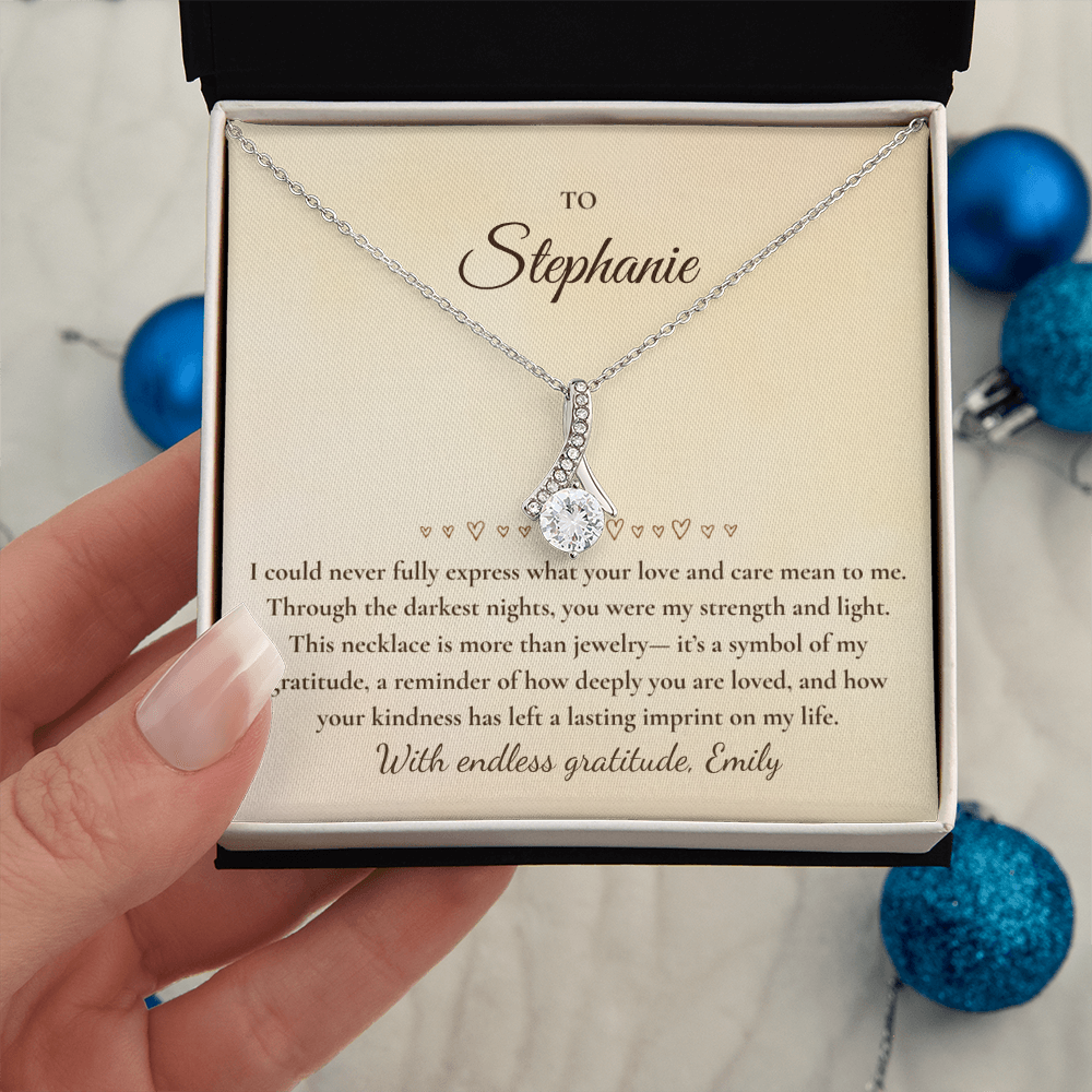Personalized Caregiver Necklace - Thank You Gifts for Nurses | Wife & Hospice Caregiver Appreciation Jewelry