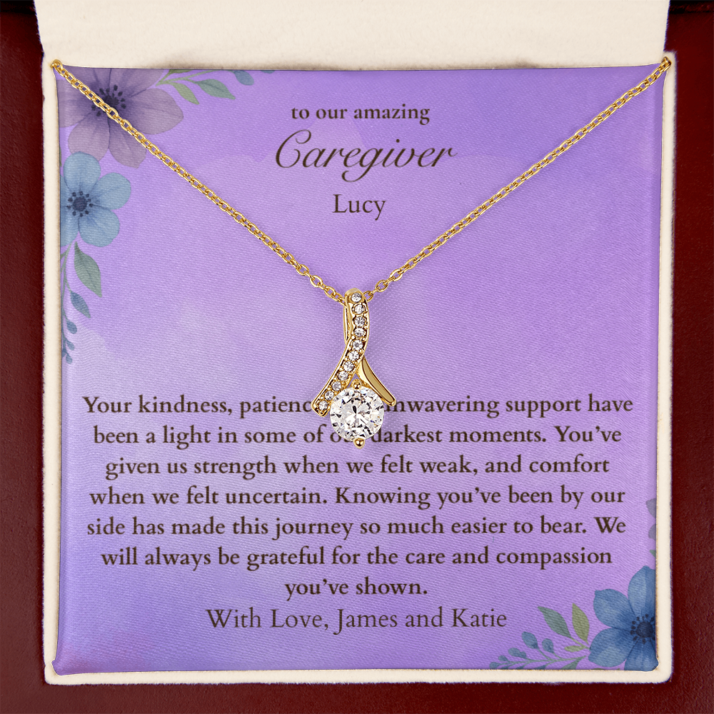 Personalized Caregiver Necklace – Heartfelt Appreciation for Nurses, Hospice Workers, and Caregivers