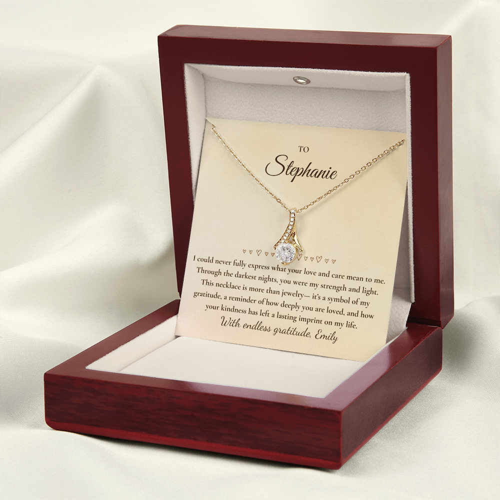 Personalized Caregiver Necklace - Thank You Gifts for Nurses | Wife & Hospice Caregiver Appreciation Jewelry