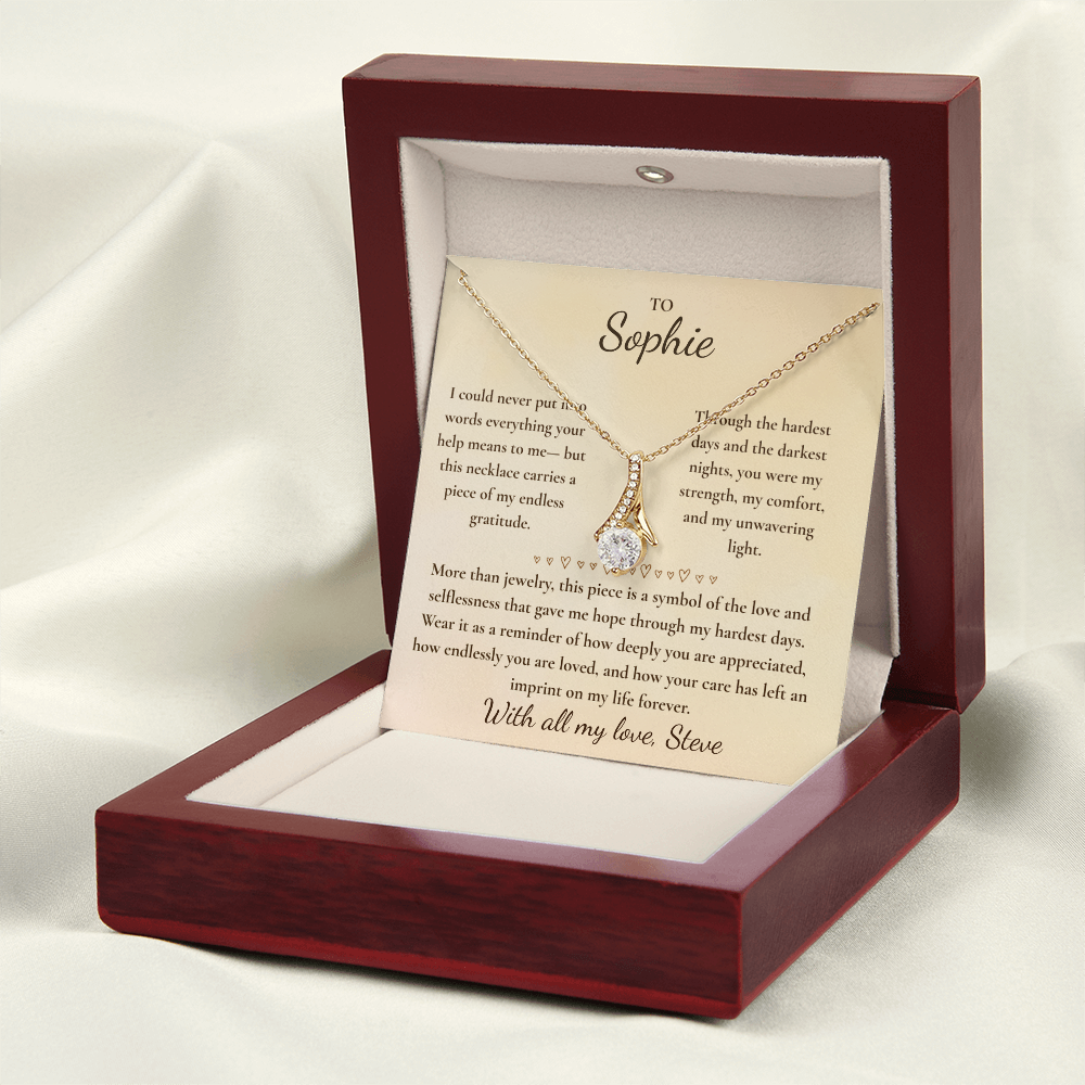 Personalized Caregiver Appreciation Necklace – Caregiver Gifts for Women | Thank You Gifts for Nurses, Hospice & Wife Caregivers | Gift for Caregiver