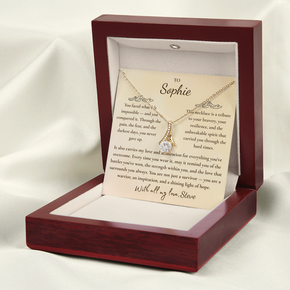 Personalized Cancer Survivor Gift – Cancer Free Jewelry | Personalized Warrior Necklace | Healing Journey & Recovery Celebration Pendant