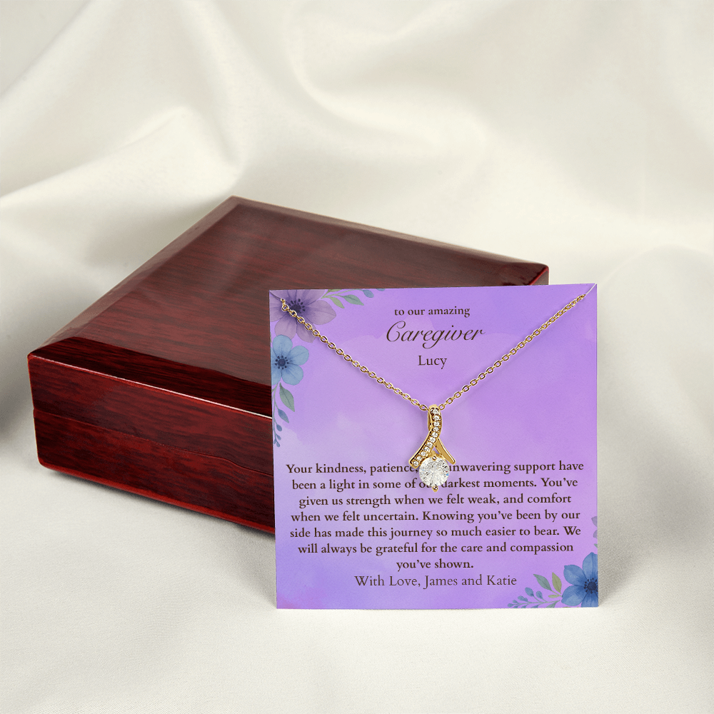 Personalized Caregiver Necklace – Heartfelt Appreciation for Nurses, Hospice Workers, and Caregivers