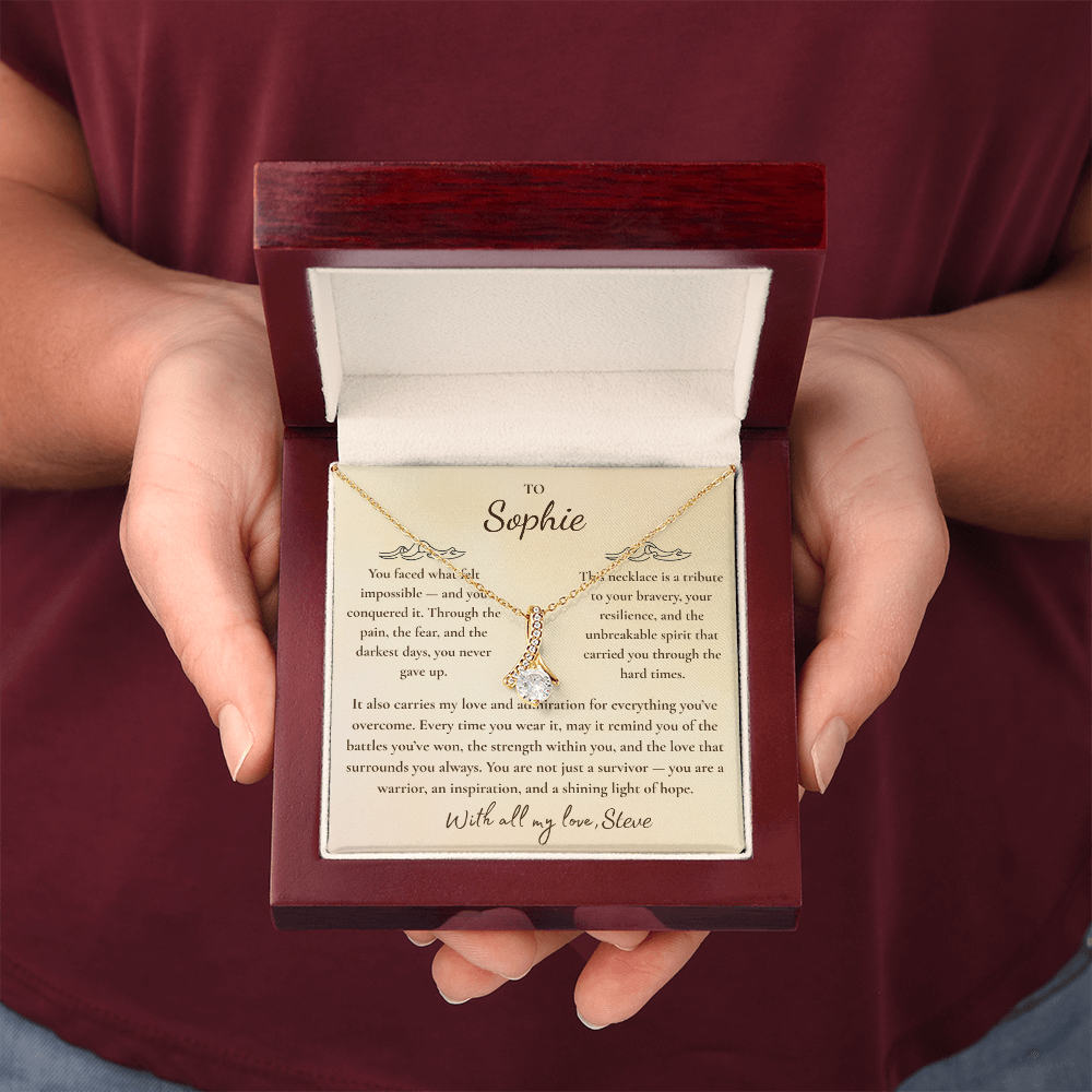 Personalized Cancer Survivor Gift – Cancer Free Jewelry | Personalized Warrior Necklace | Healing Journey & Recovery Celebration Pendant