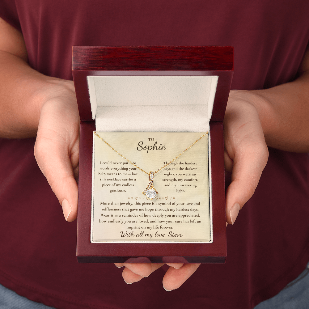 Personalized Caregiver Appreciation Necklace – Caregiver Gifts for Women | Thank You Gifts for Nurses, Hospice & Wife Caregivers | Gift for Caregiver