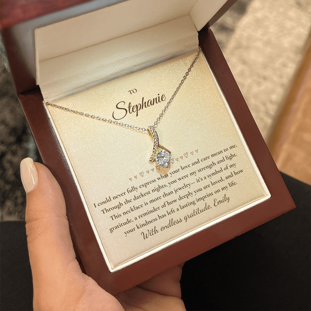 Personalized Caregiver Necklace - Thank You Gifts for Nurses | Wife & Hospice Caregiver Appreciation Jewelry