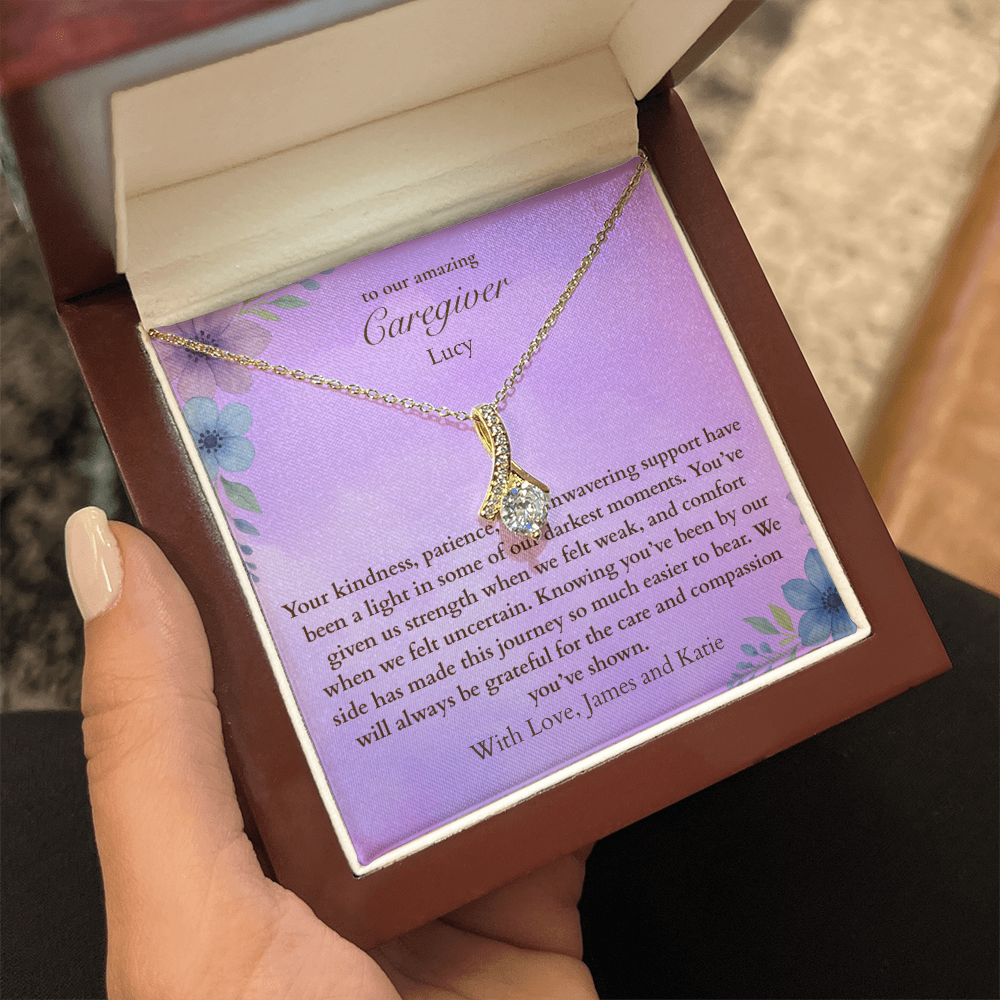 Personalized Caregiver Necklace – Heartfelt Appreciation for Nurses, Hospice Workers, and Caregivers
