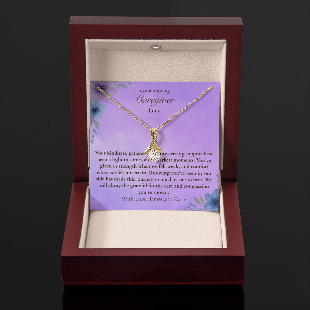 Personalized Caregiver Necklace – Heartfelt Appreciation for Nurses, Hospice Workers, and Caregivers