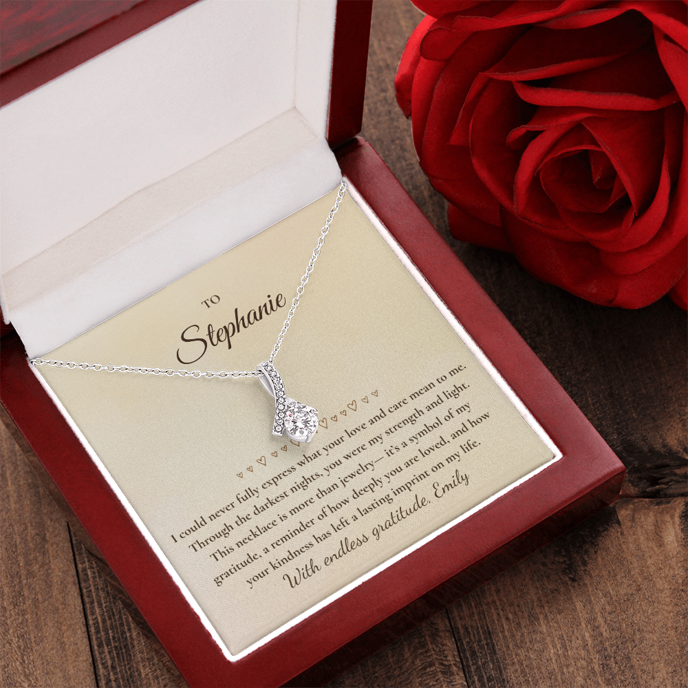 Personalized Caregiver Necklace - Thank You Gifts for Nurses | Wife & Hospice Caregiver Appreciation Jewelry