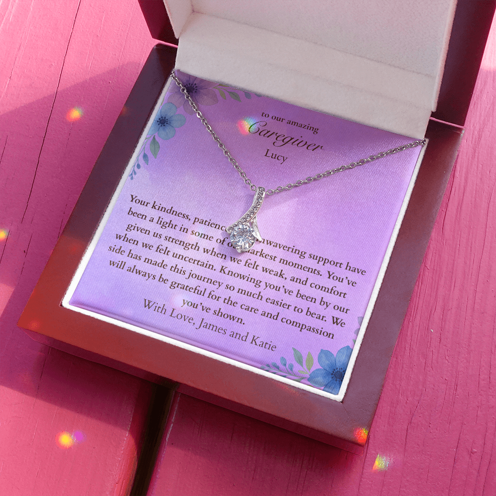 Personalized Caregiver Necklace – Heartfelt Appreciation for Nurses, Hospice Workers, and Caregivers