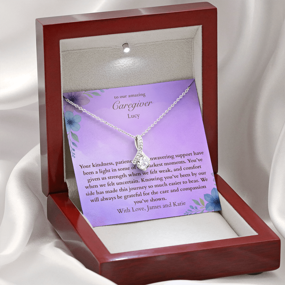 Personalized Caregiver Necklace – Heartfelt Appreciation for Nurses, Hospice Workers, and Caregivers