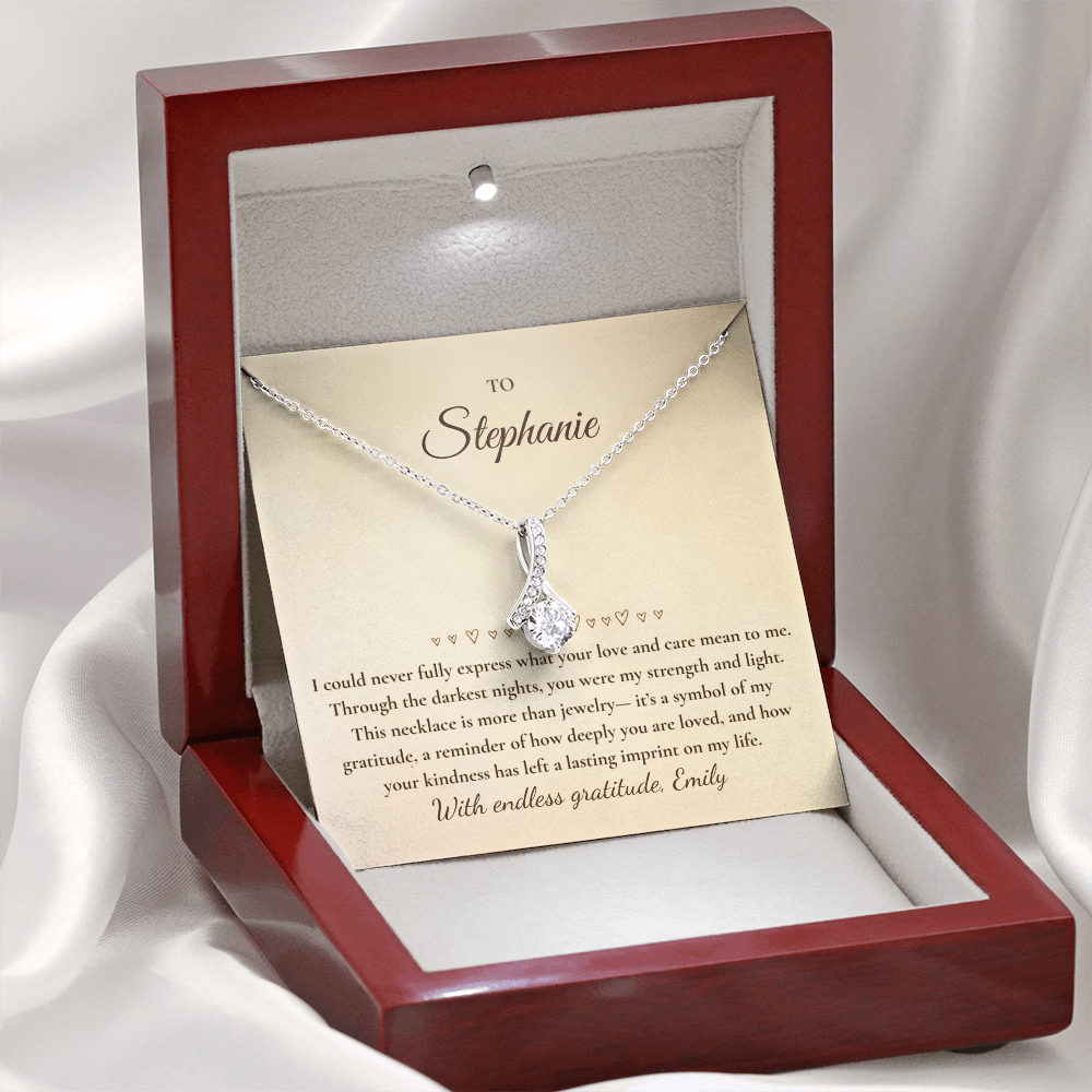Personalized Caregiver Necklace - Thank You Gifts for Nurses | Wife & Hospice Caregiver Appreciation Jewelry