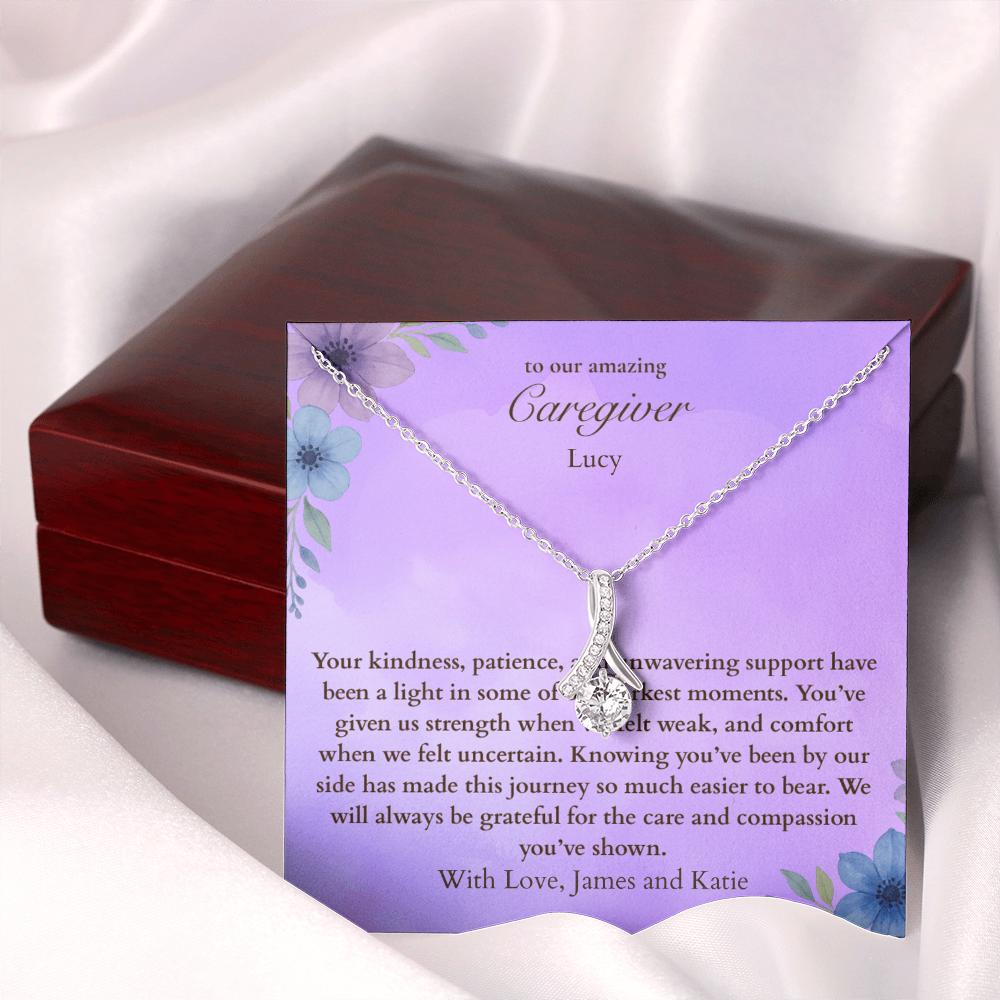 Personalized Caregiver Necklace – Heartfelt Appreciation for Nurses, Hospice Workers, and Caregivers