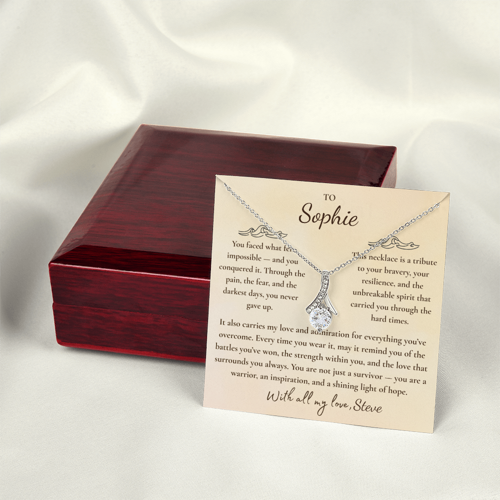 Personalized Cancer Survivor Gift – Cancer Free Jewelry | Personalized Warrior Necklace | Healing Journey & Recovery Celebration Pendant