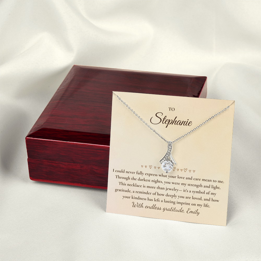 Personalized Caregiver Necklace - Thank You Gifts for Nurses | Wife & Hospice Caregiver Appreciation Jewelry