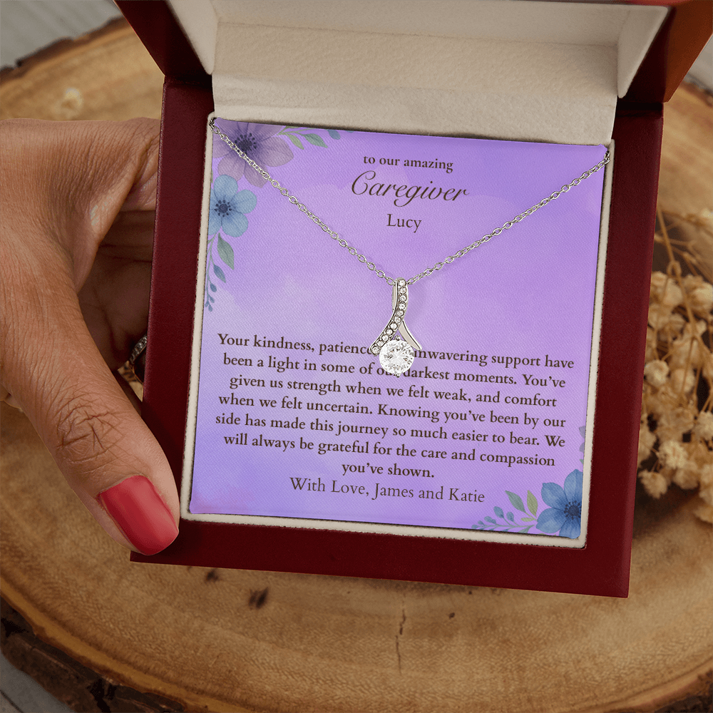 Personalized Caregiver Necklace – Heartfelt Appreciation for Nurses, Hospice Workers, and Caregivers