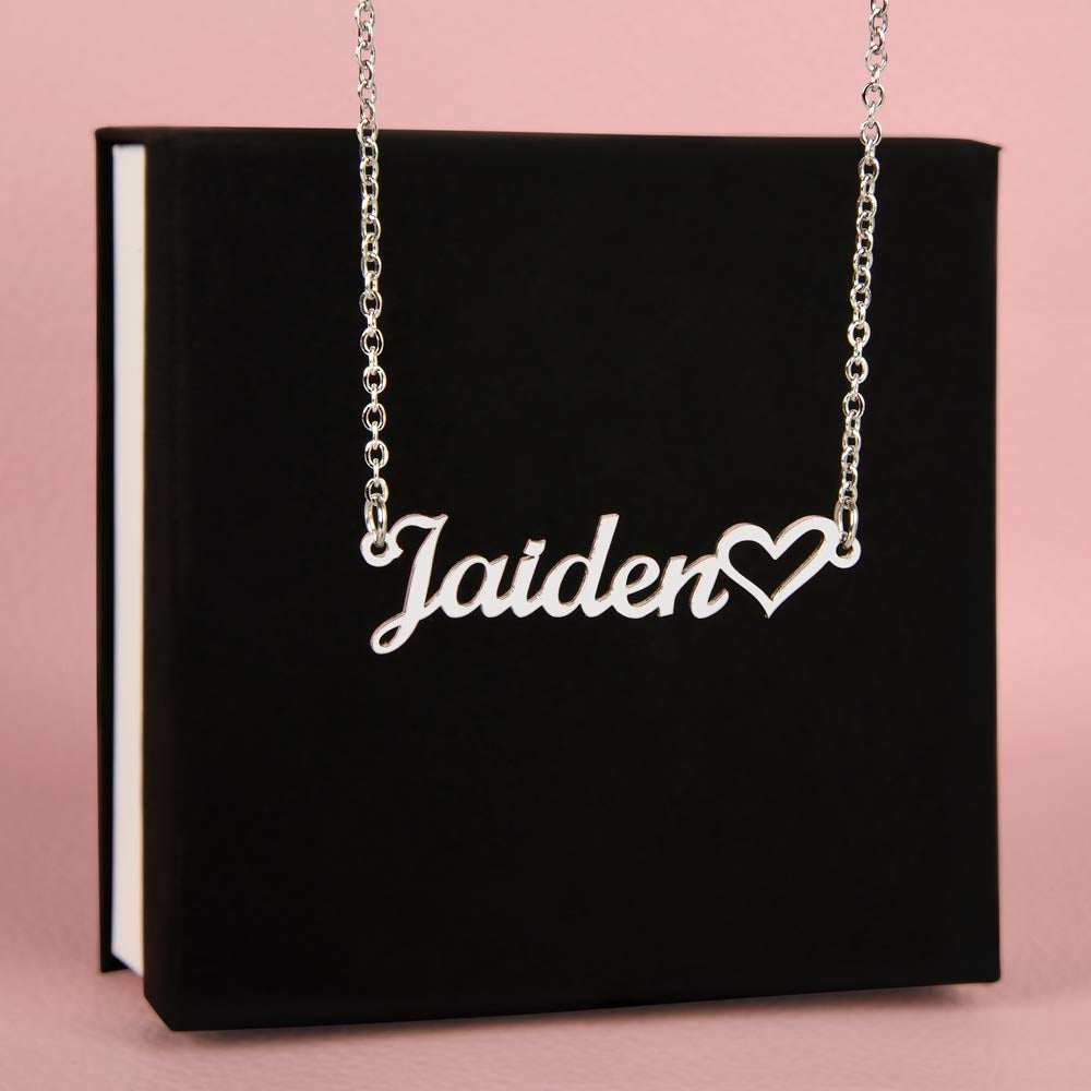 Custom Name Necklace – Rainbow Pride Gift for LGBT Child from Mom