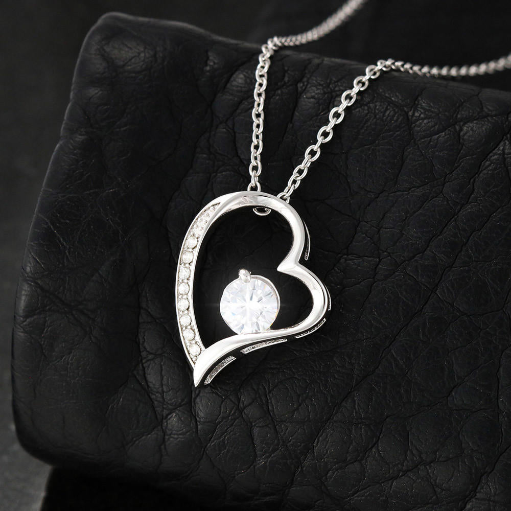 To My Wife Necklace - Romantic Heart Gift with Message Card