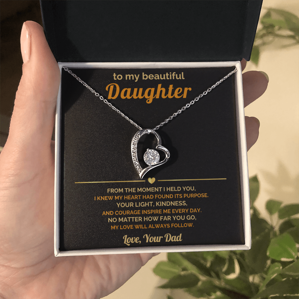 To My Daughter – Sparkling Necklace Gift From Dad