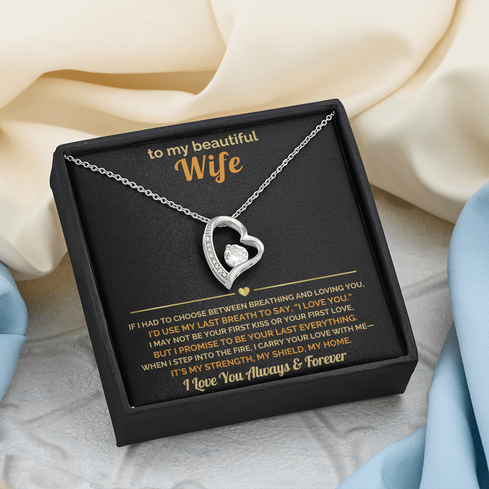 Firefighter Wife Gift – “I Carry Your Love With Me” Necklace Fire Wife Christmas Jewelry Fireman Gifts for Her