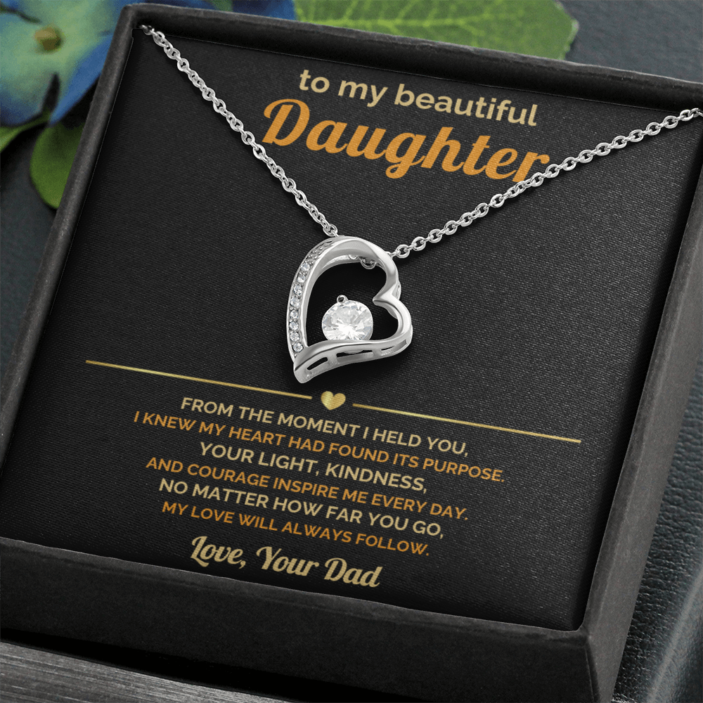 To My Daughter – Sparkling Necklace Gift From Dad