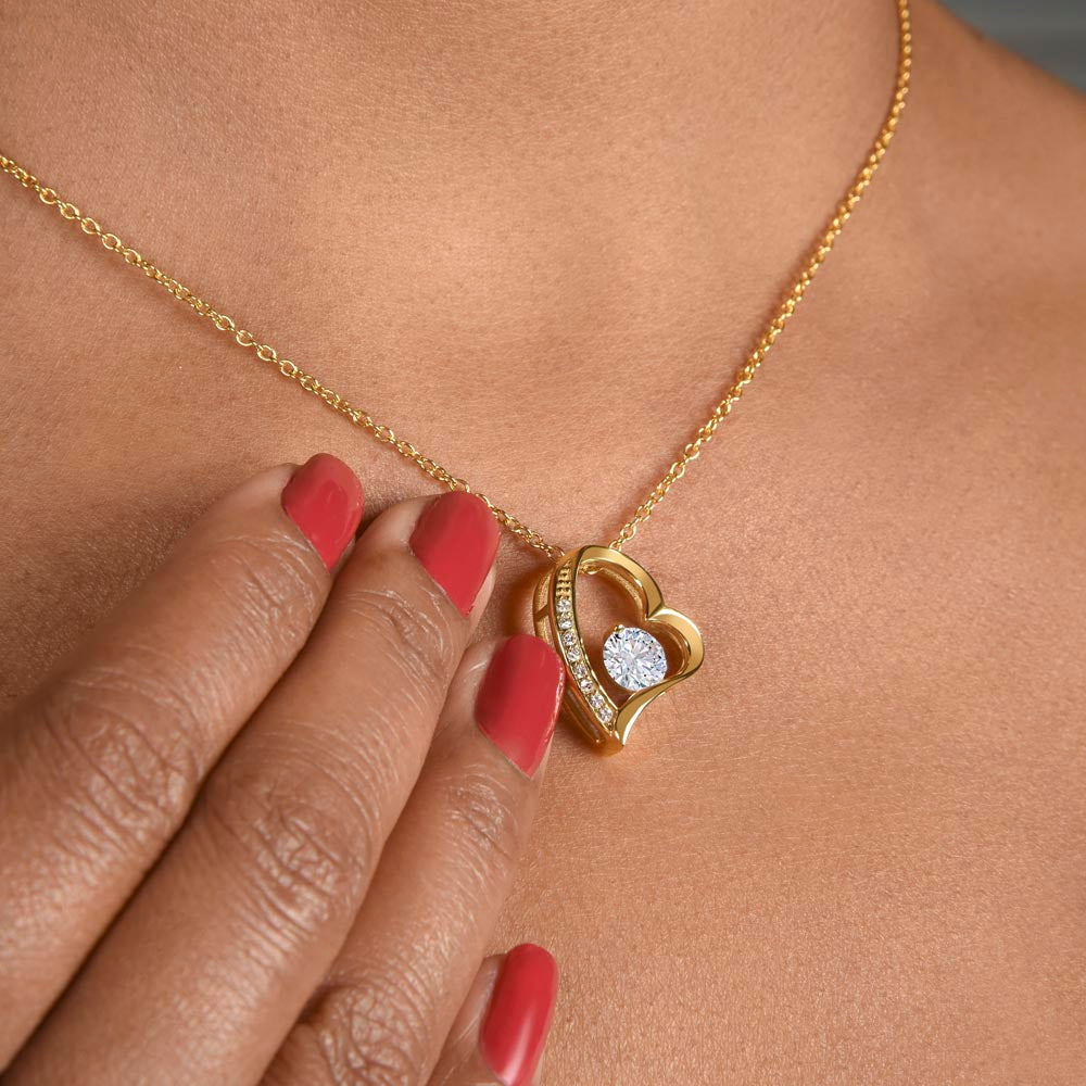 To My Wife Necklace - Romantic Heart Gift with Message Card