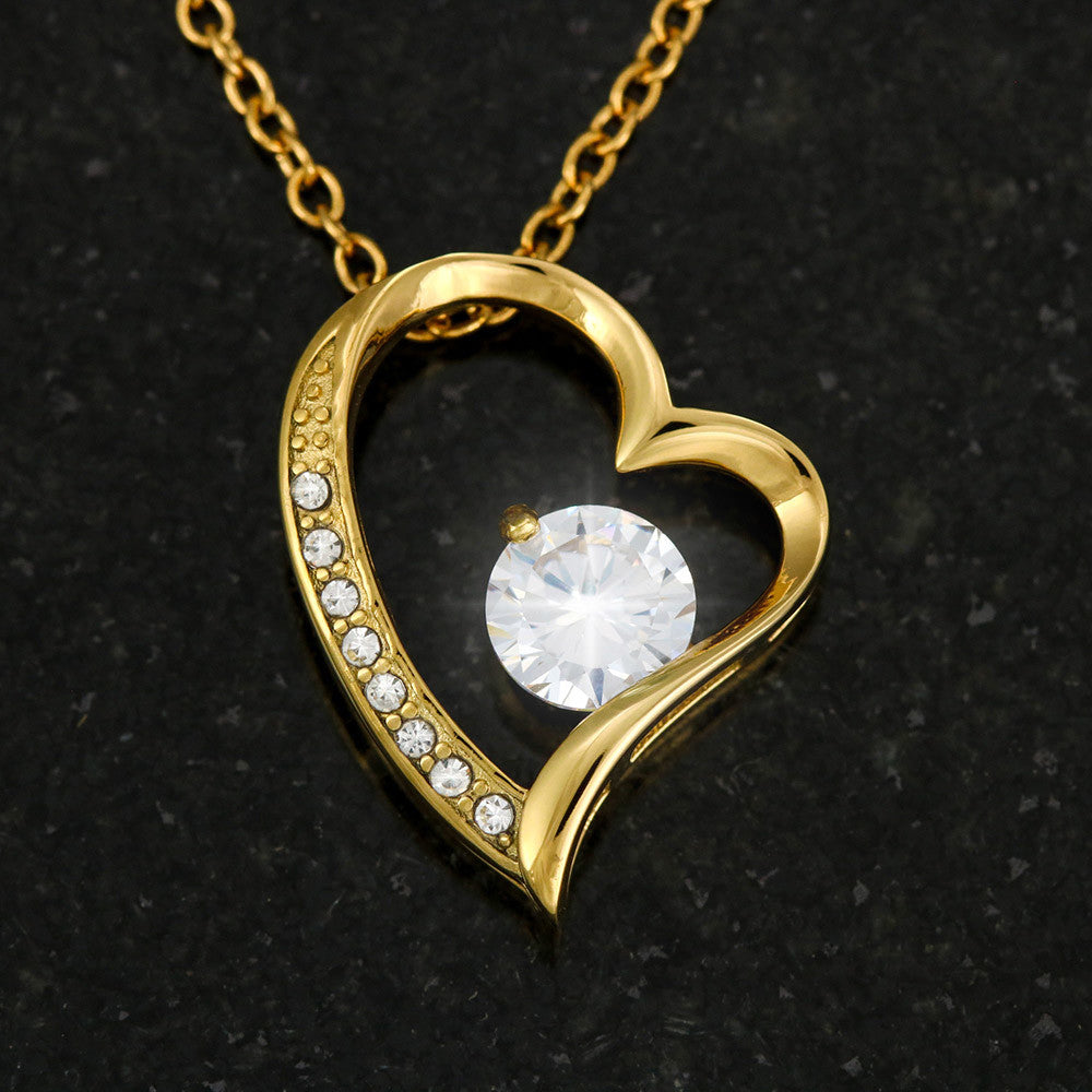 To My Wife Necklace - Romantic Heart Gift with Message Card