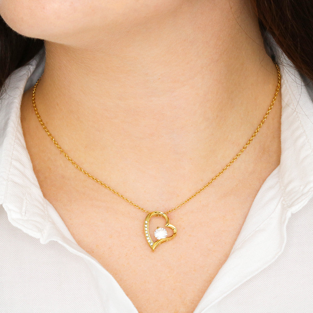 Personalized To My Wife Heart Necklace - Romantic Gift Set with Message Card