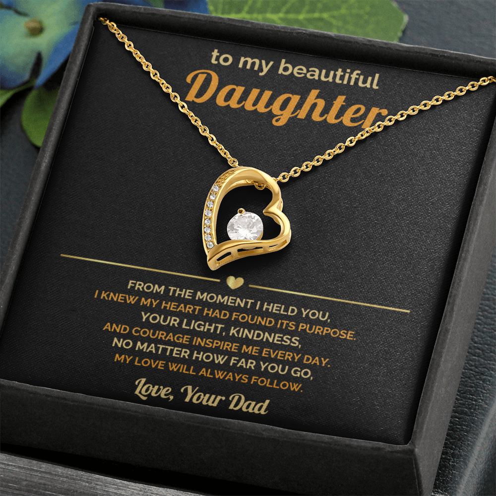 To My Daughter – Sparkling Necklace Gift From Dad