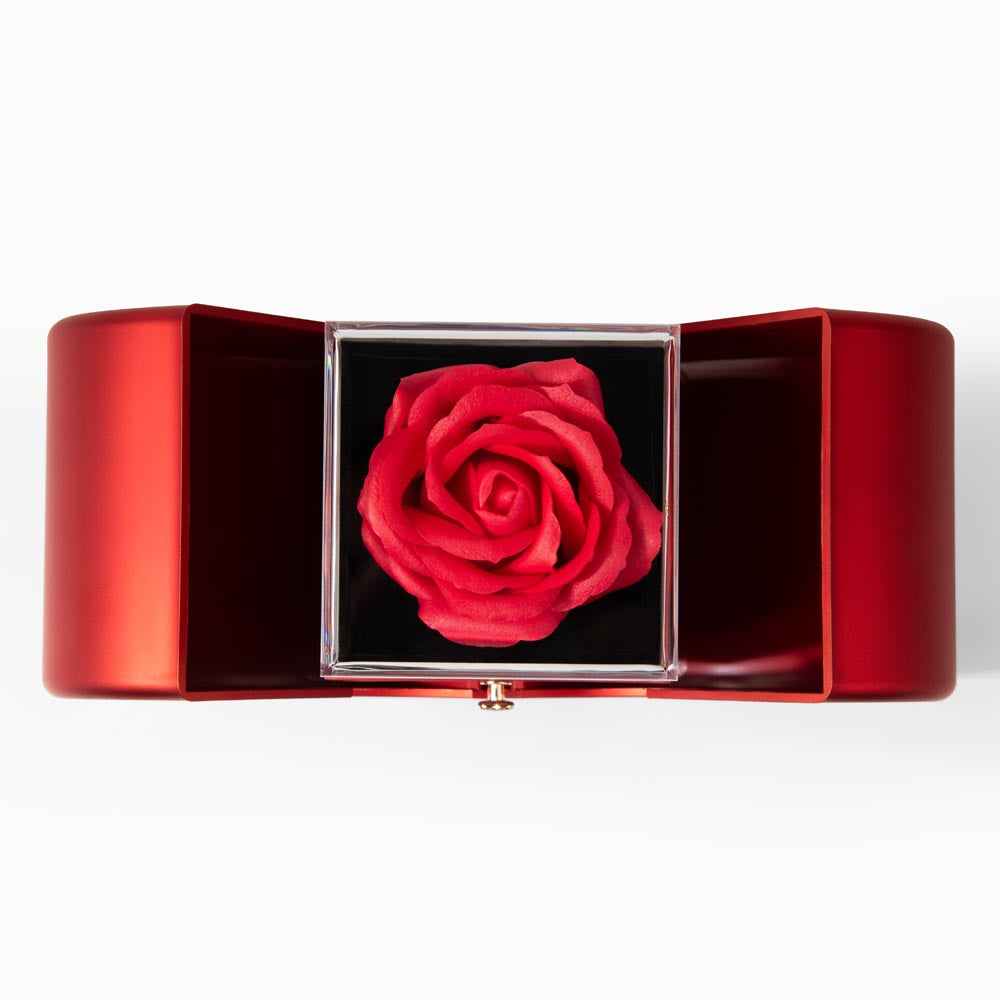 ''To My Wife" Love Knot Necklace – Elegant Red Rose Gift Box with Heartfelt Message